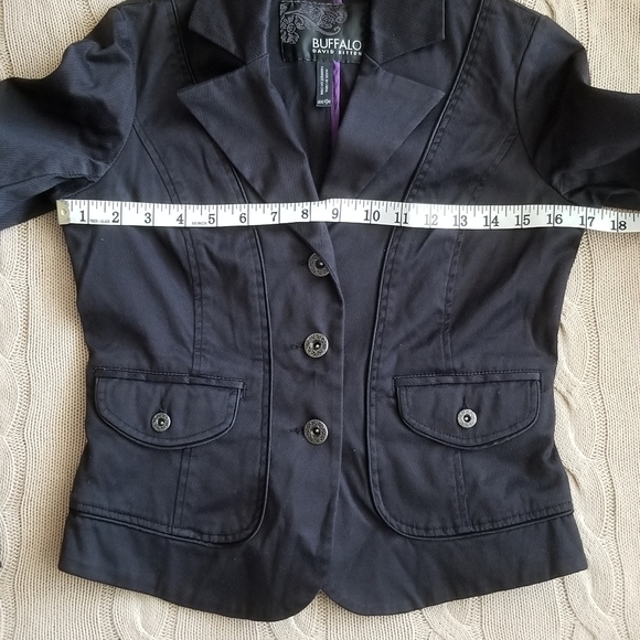 2YK Black blazer jacket with pockets - Picture 4 of 7